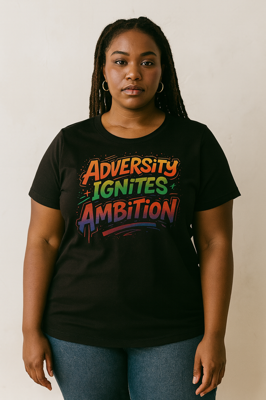 Adversity Ignites Ambition Shirt – Bold Motivational Tee