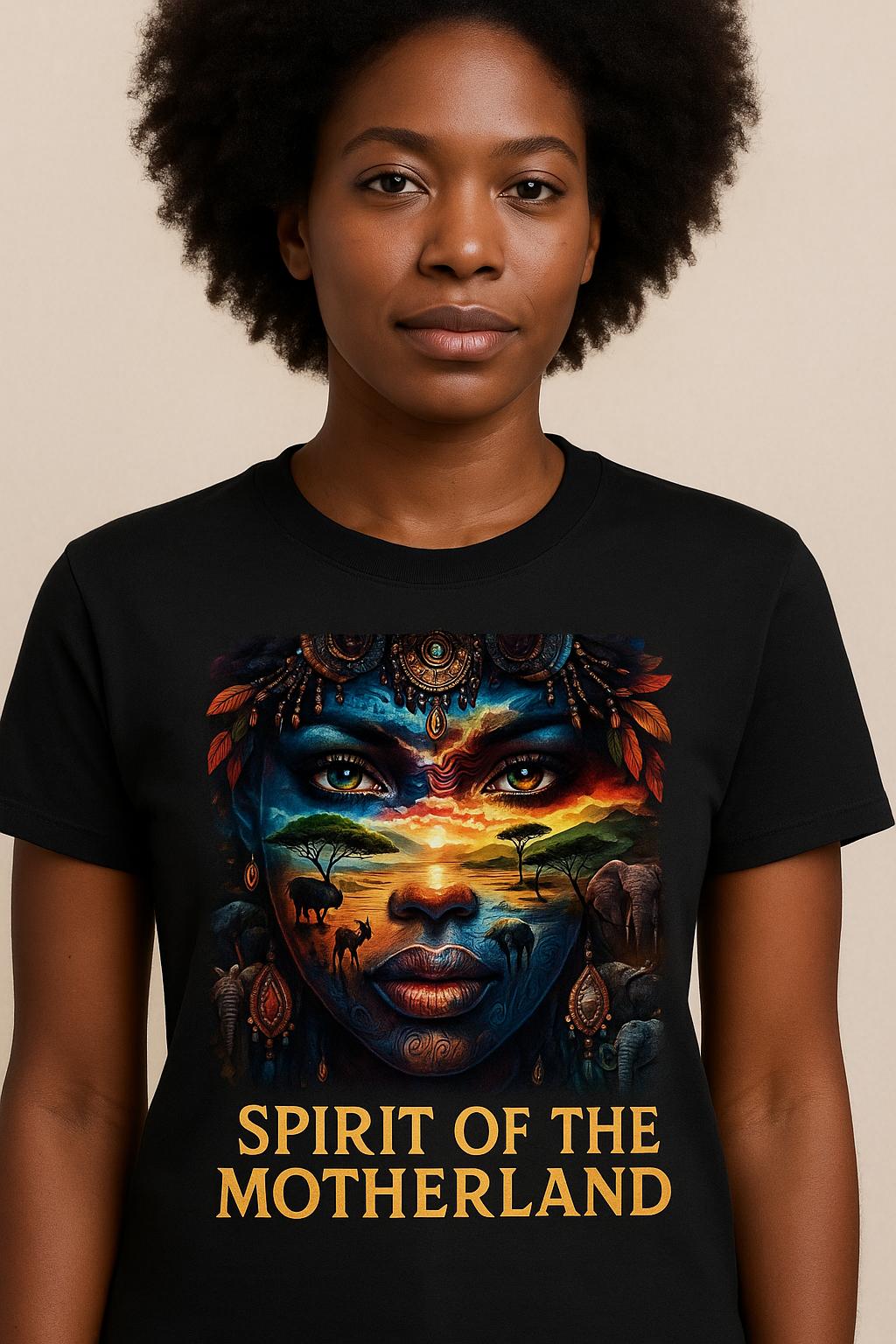Spirit of the Motherland – Afrocentric Art Tee