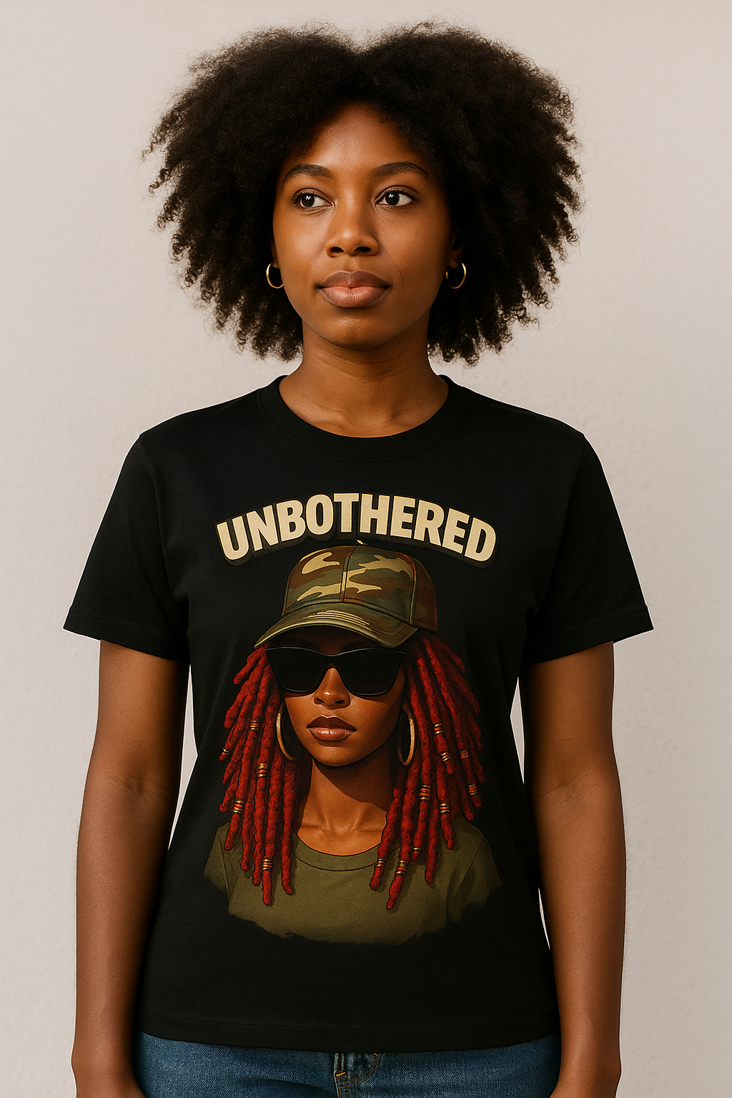 Unbothered T-Shirt – Bold Confidence Tee for Women Who Move with Peace & Power