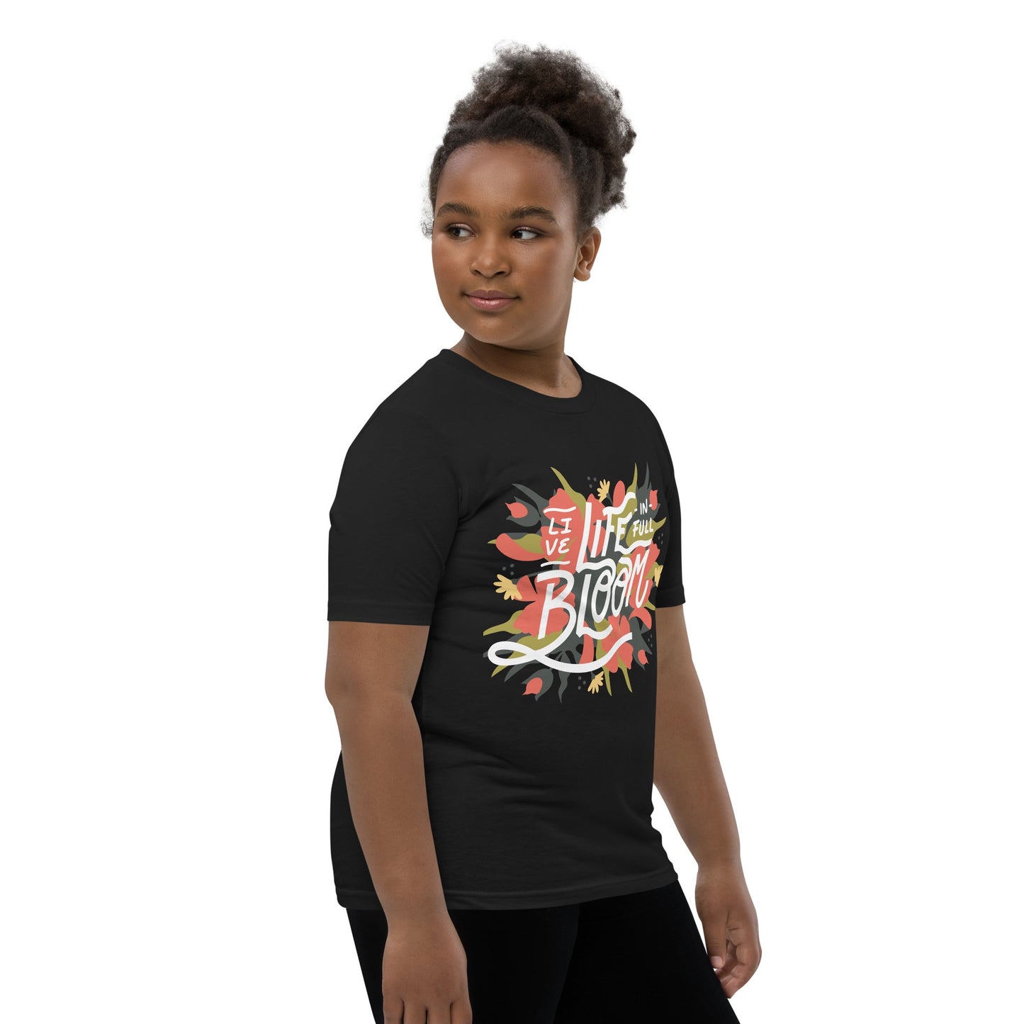 “Live, Life in full Bloom” Youth Short Sleeve T-Shirt