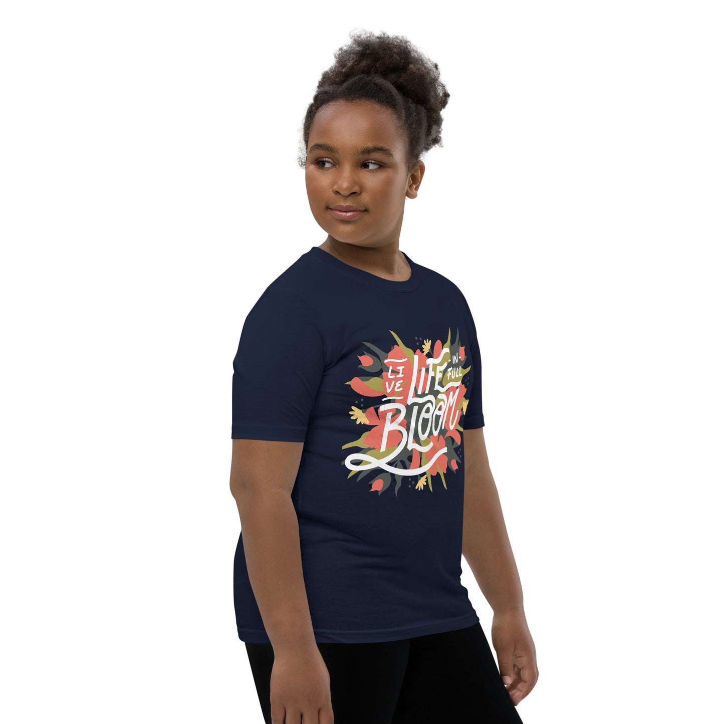 “Live, Life in full Bloom” Youth Short Sleeve T-Shirt