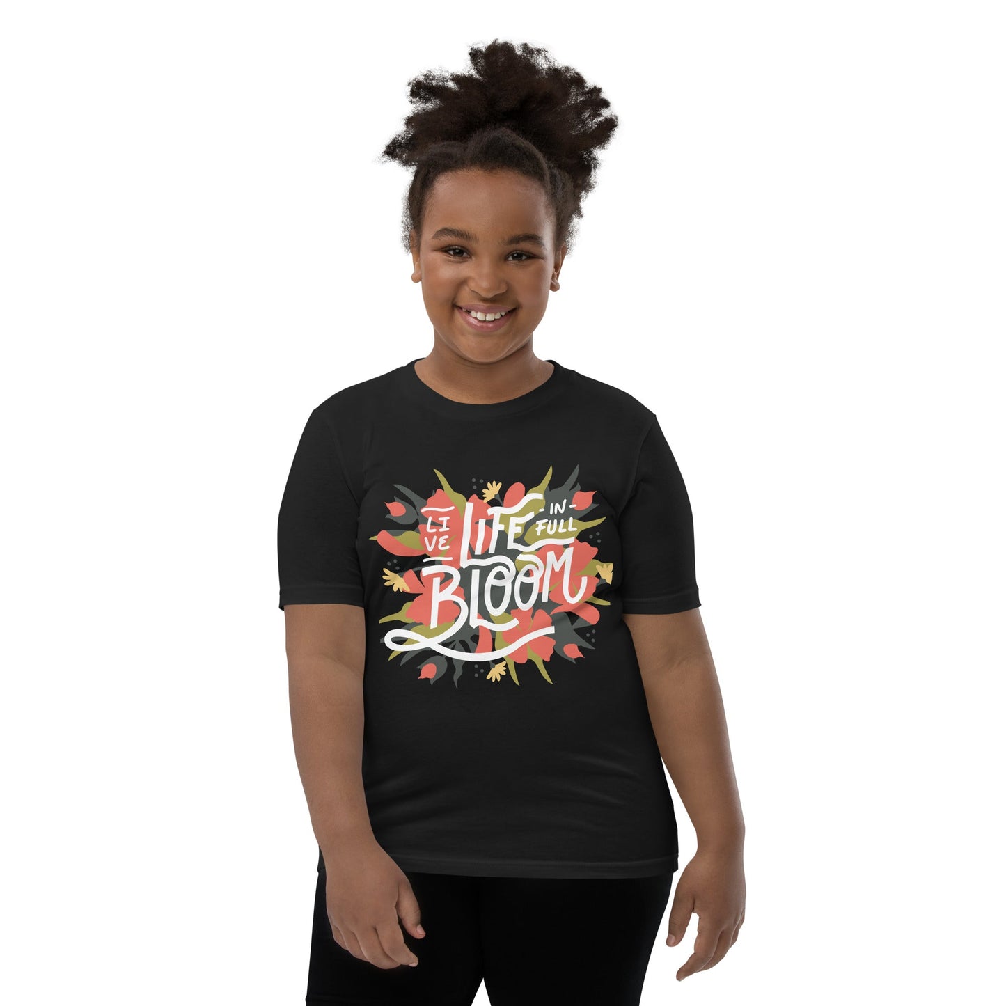 “Live, Life in full Bloom” Youth Short Sleeve T-Shirt