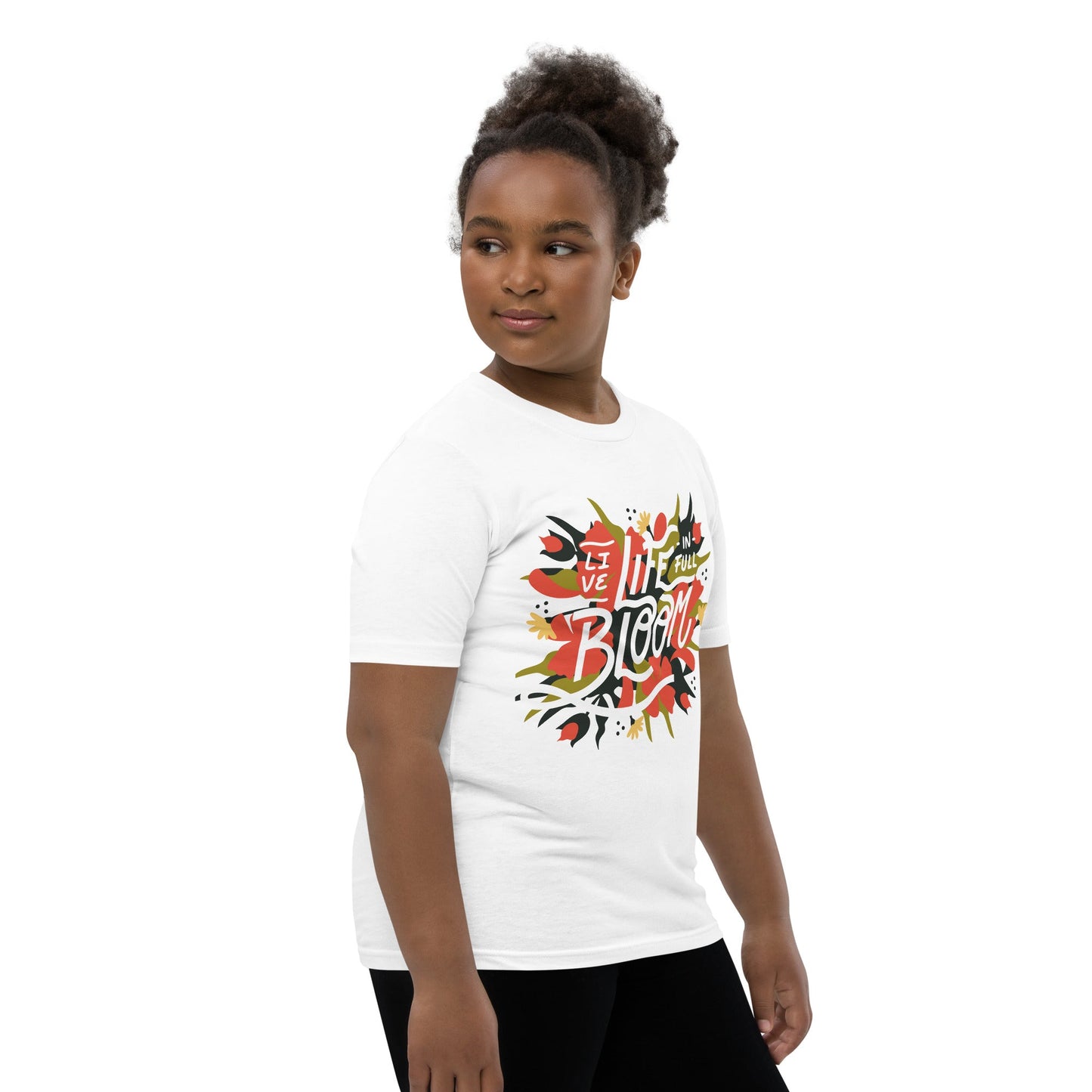 “Live, Life in full Bloom” Youth Short Sleeve T-Shirt