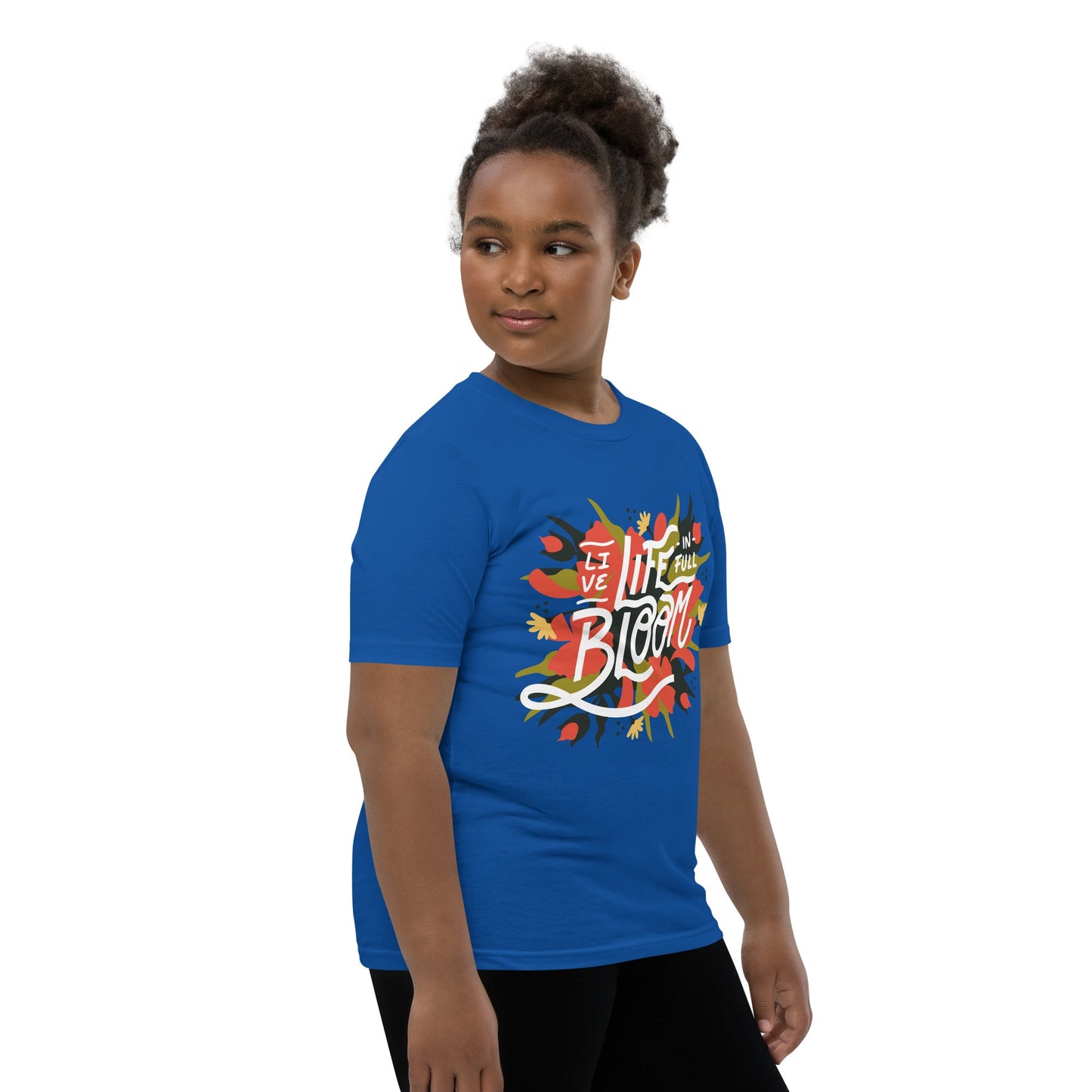 “Live, Life in full Bloom” Youth Short Sleeve T-Shirt