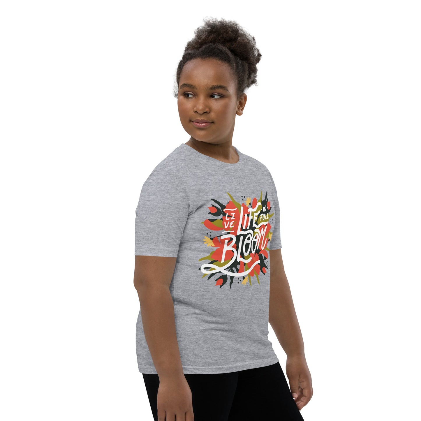 “Live, Life in full Bloom” Youth Short Sleeve T-Shirt