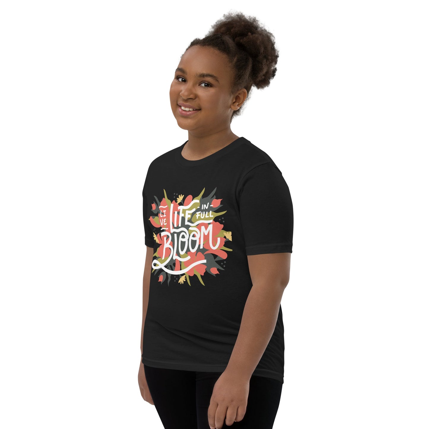 “Live, Life in full Bloom” Youth Short Sleeve T-Shirt