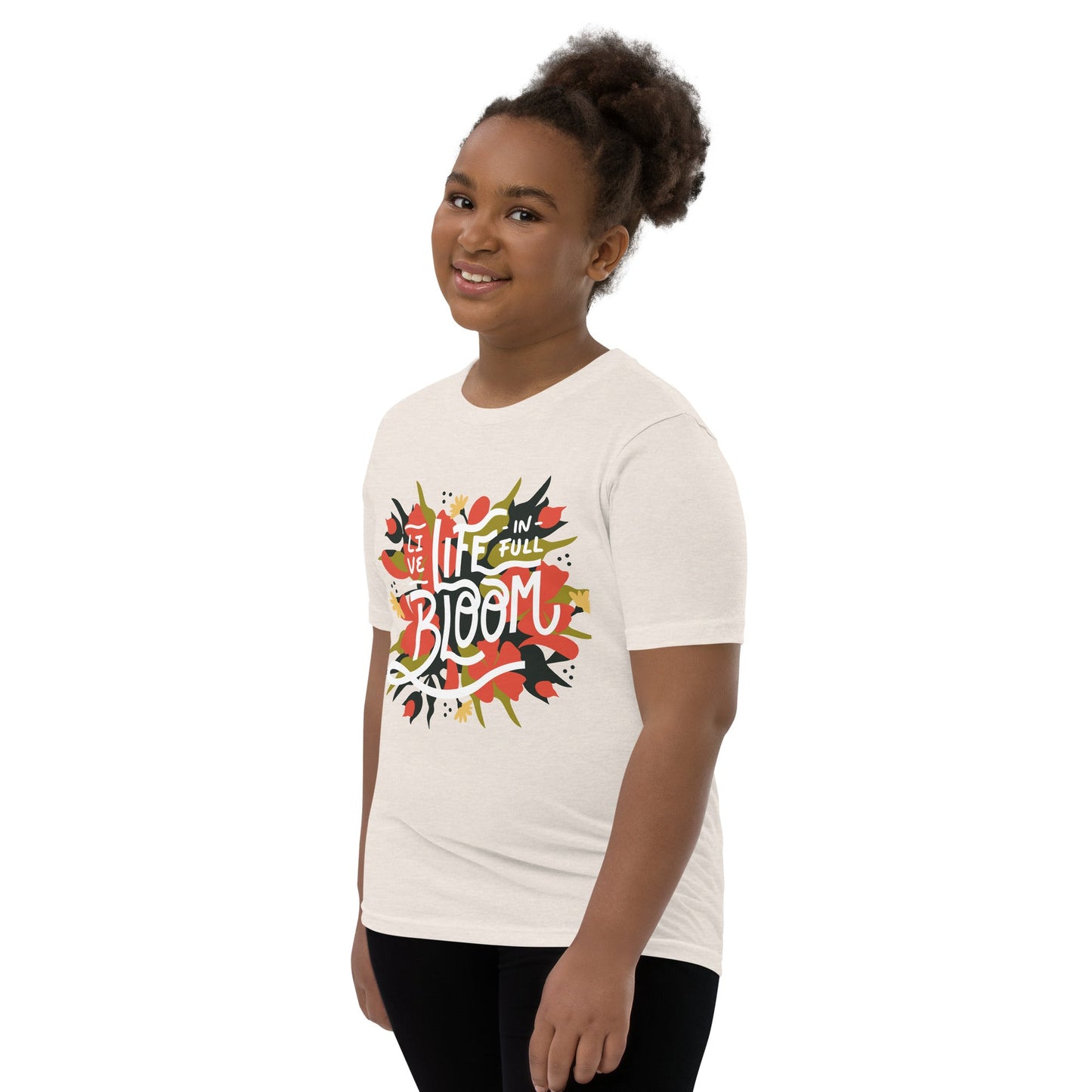 “Live, Life in full Bloom” Youth Short Sleeve T-Shirt