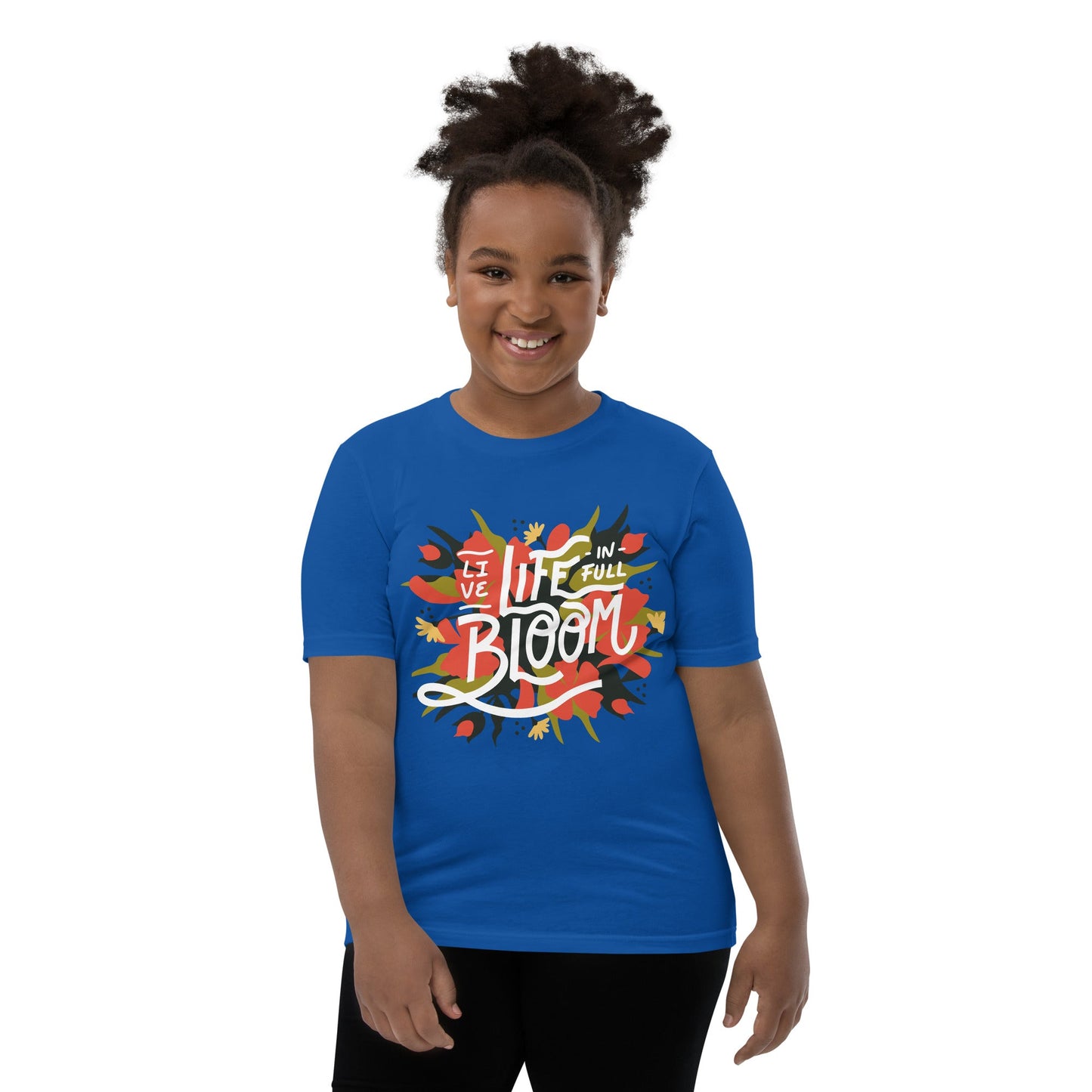 “Live, Life in full Bloom” Youth Short Sleeve T-Shirt