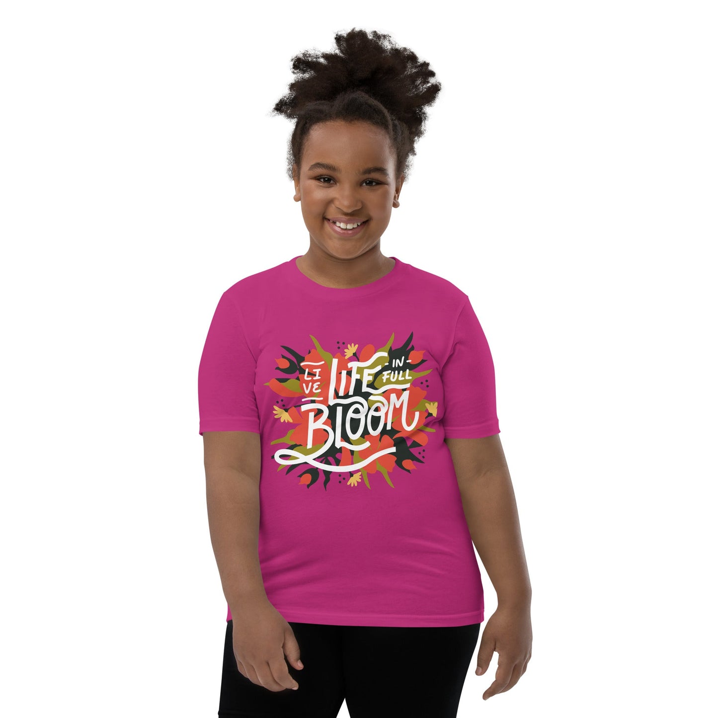 “Live, Life in full Bloom” Youth Short Sleeve T-Shirt