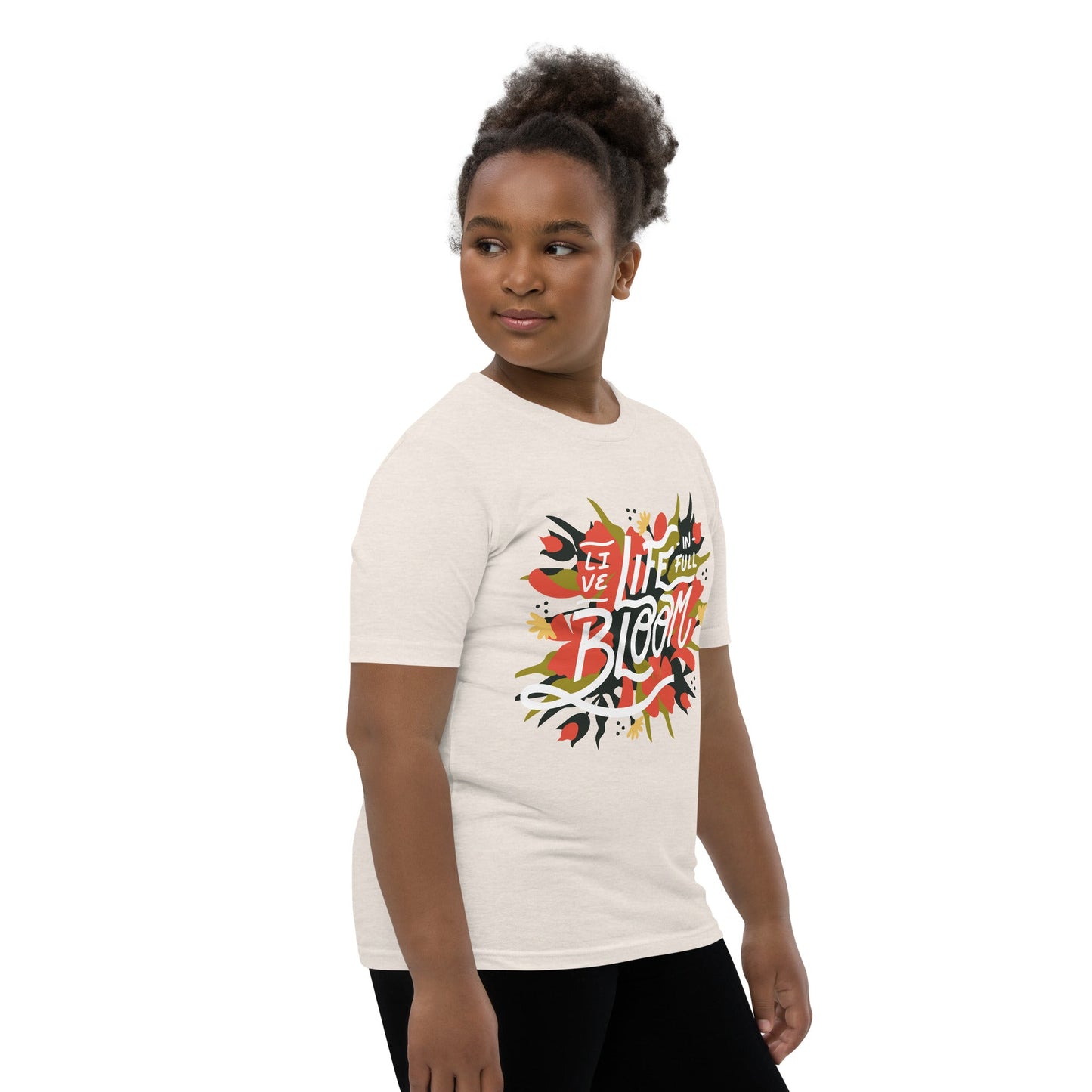 “Live, Life in full Bloom” Youth Short Sleeve T-Shirt