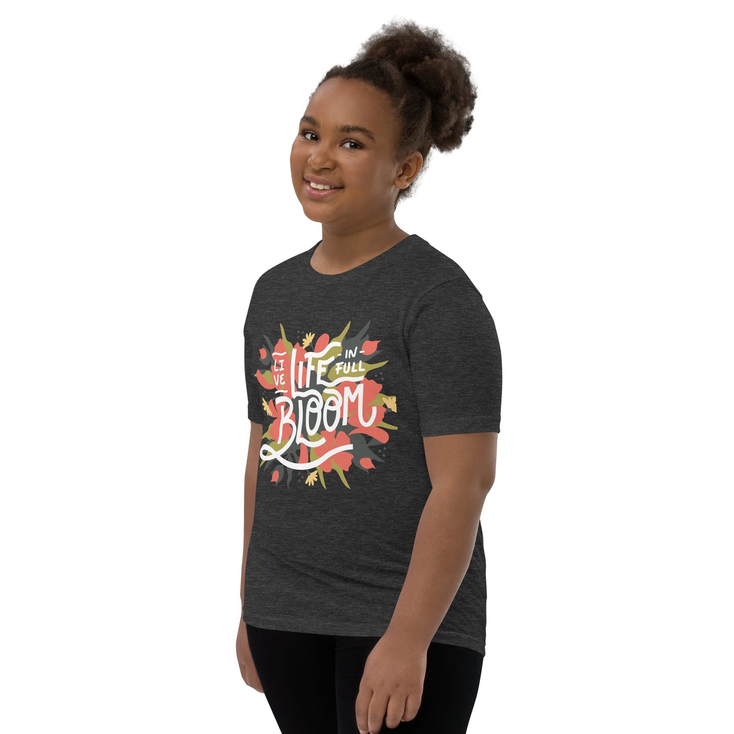 “Live, Life in full Bloom” Youth Short Sleeve T-Shirt