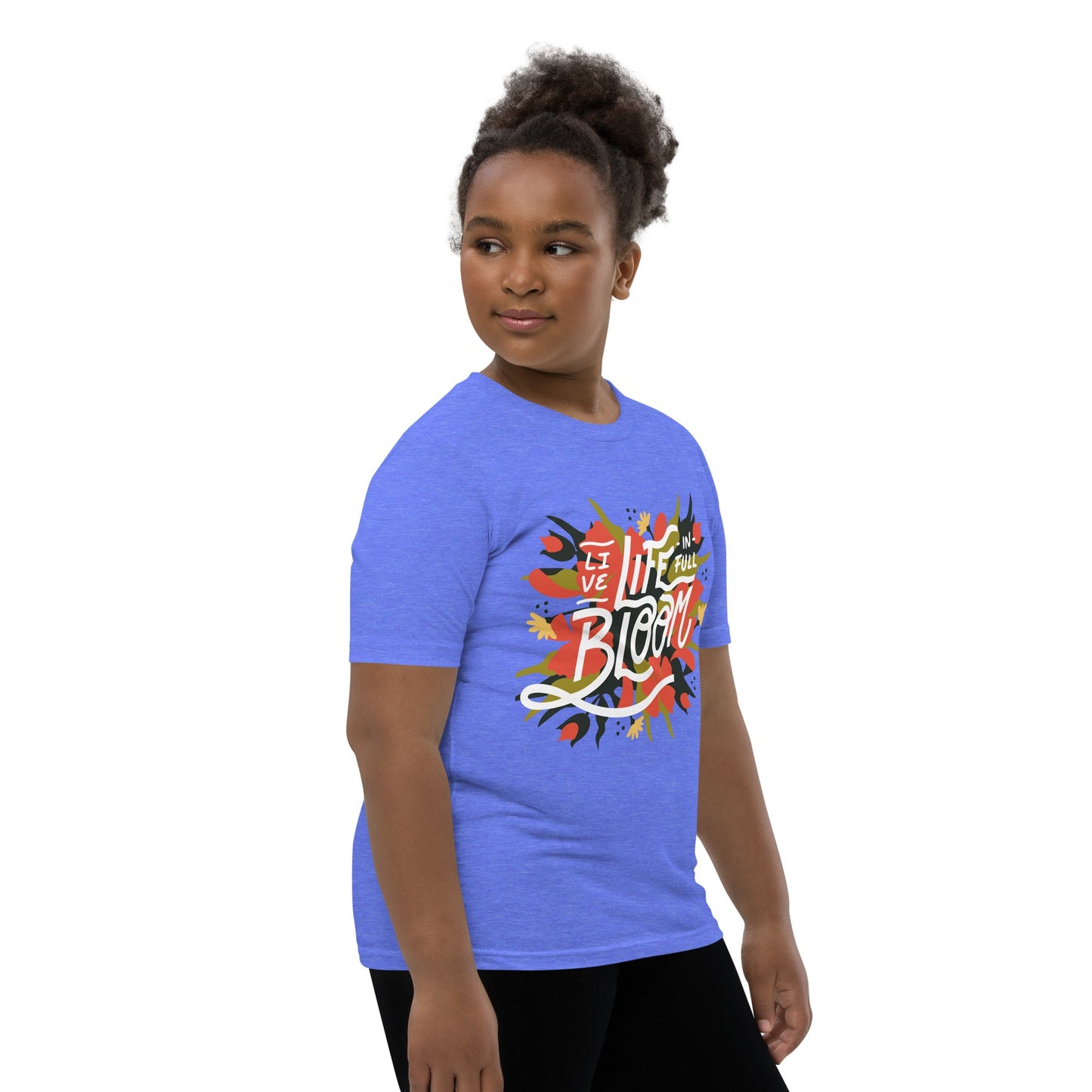 “Live, Life in full Bloom” Youth Short Sleeve T-Shirt