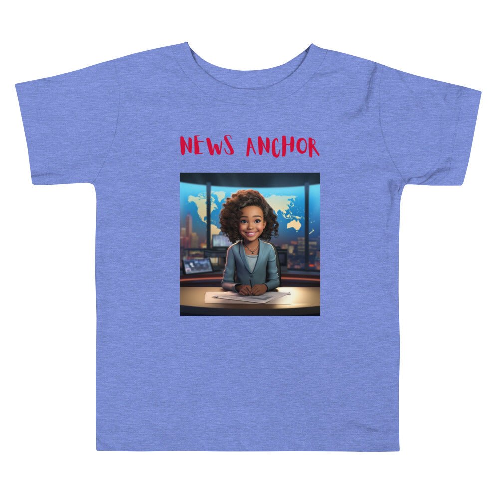 “When I Grow Up” News Anchor Toddler Short Sleeve Tee