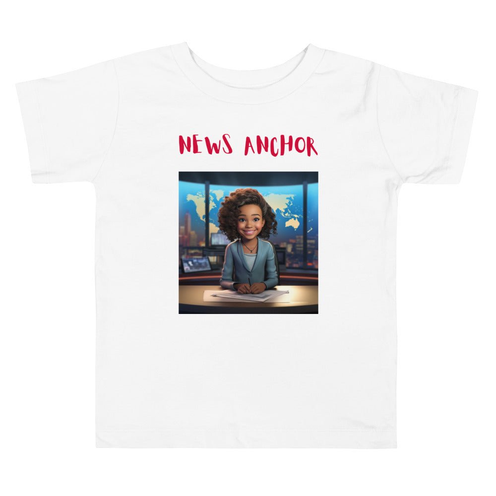 “When I Grow Up” News Anchor Toddler Short Sleeve Tee