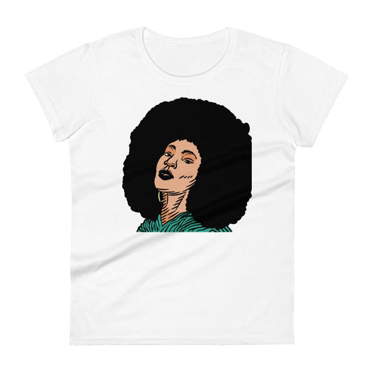 Woman with Afro short sleeve t-shirt