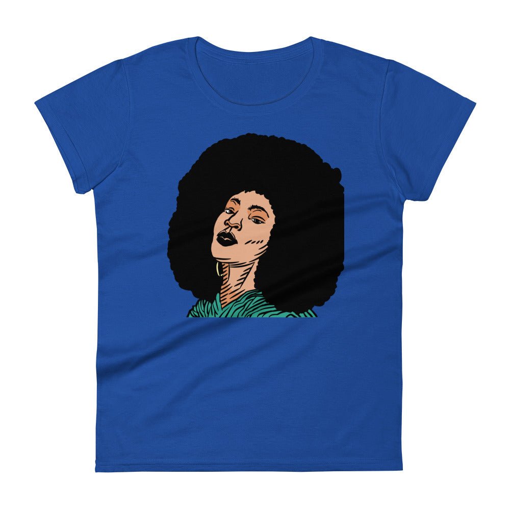 Woman with Afro short sleeve t-shirt