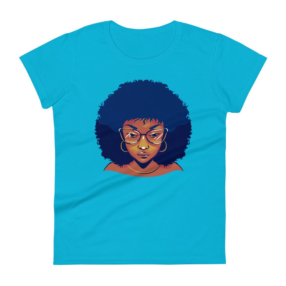 Woman with Blue Hair short sleeve t-shirt