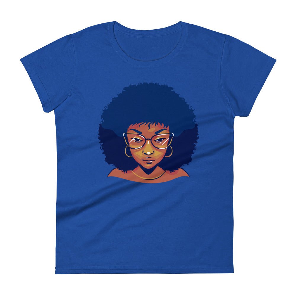 Woman with Blue Hair short sleeve t-shirt