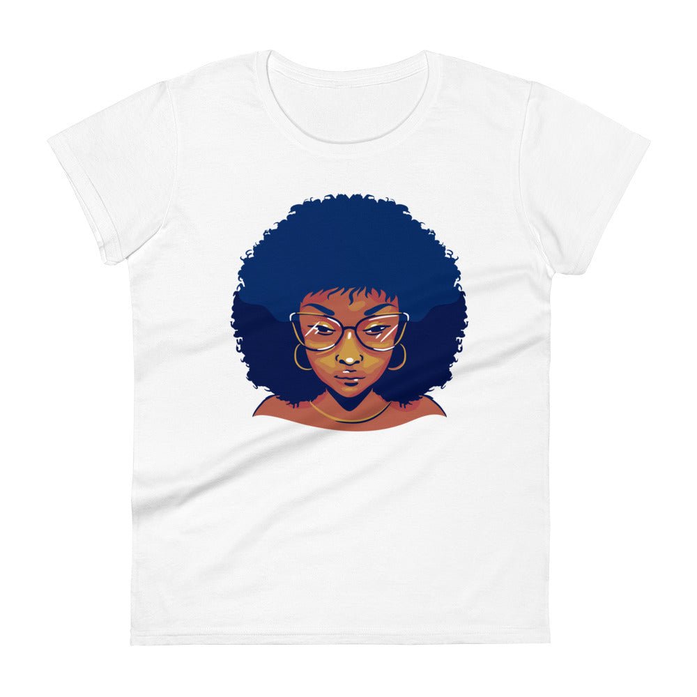 Woman with Blue Hair short sleeve t-shirt