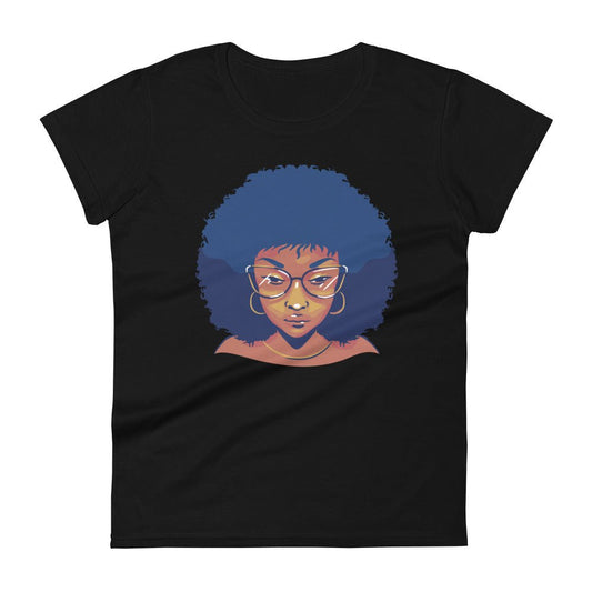 Woman with Blue Hair short sleeve t-shirt