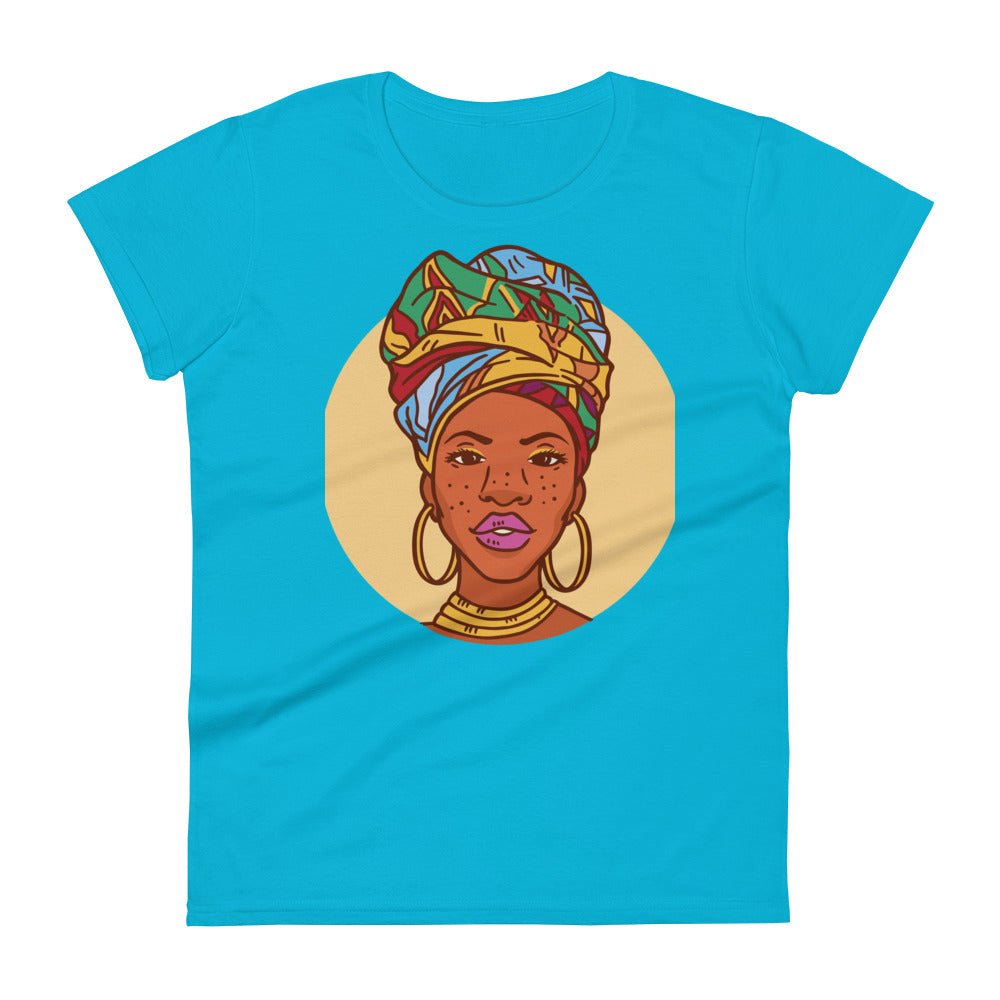 Woman with Head Wrap short sleeve t-shirt