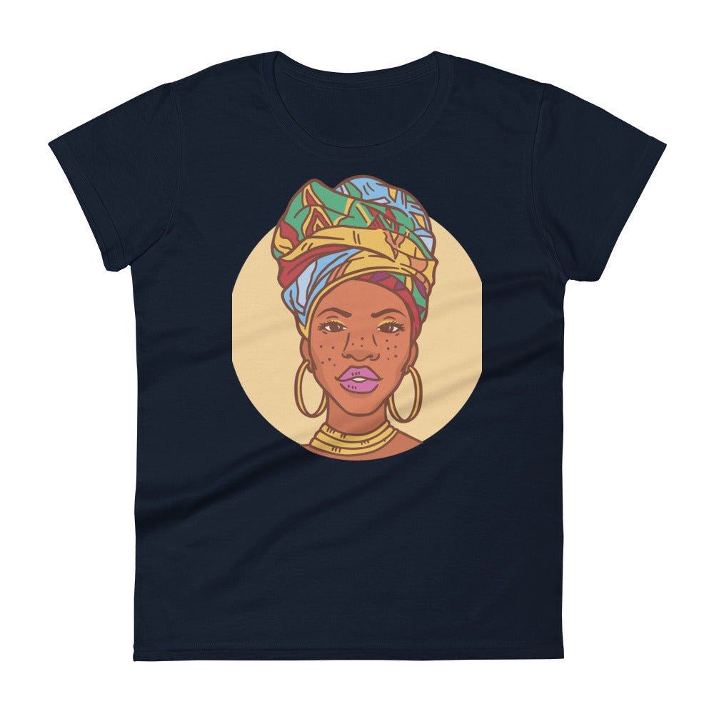 Woman with Head Wrap short sleeve t-shirt