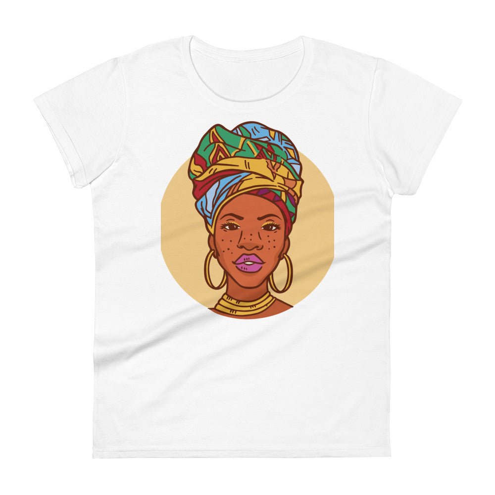 Woman with Head Wrap short sleeve t-shirt