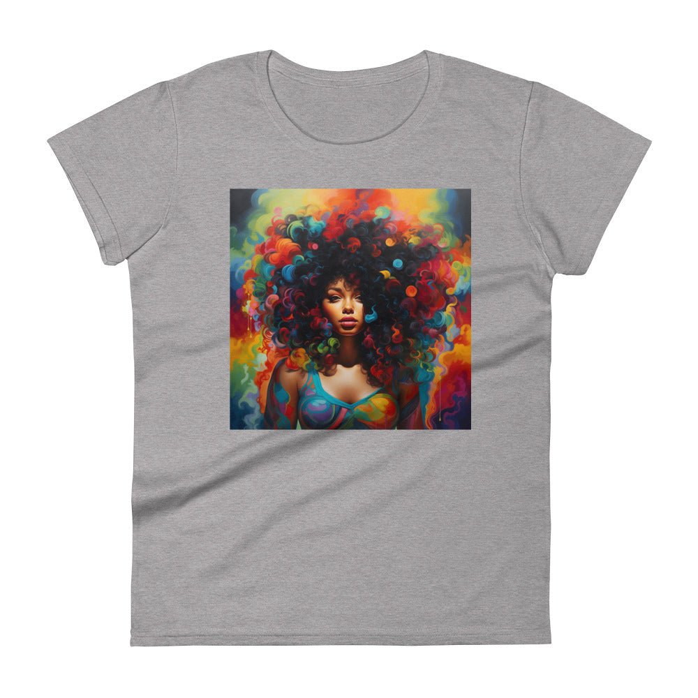 Women's “Bold & Beautiful” Kaleidoscope of colors short sleeve t-shirt