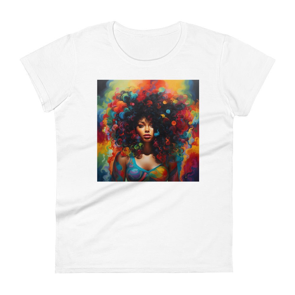 Women's “Bold & Beautiful” Kaleidoscope of colors short sleeve t-shirt