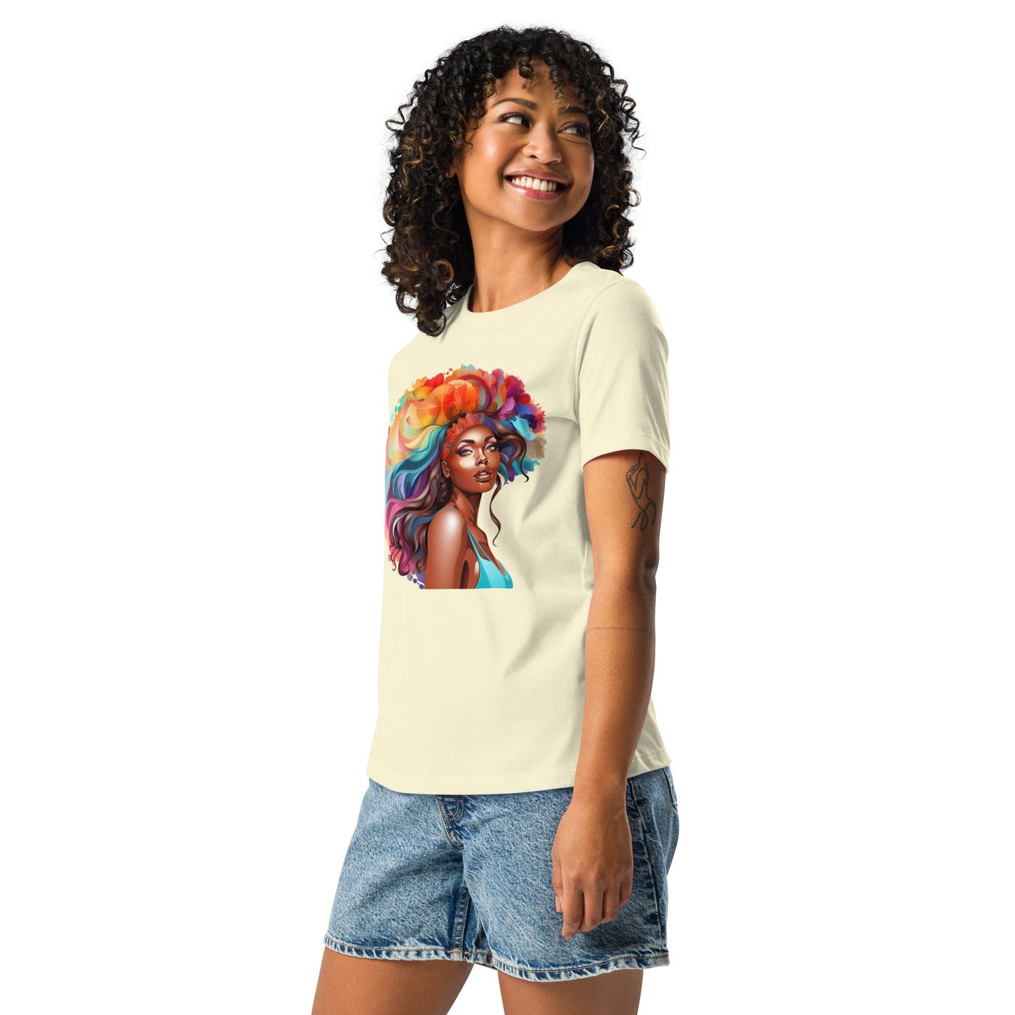 Women's Relaxed Kaleidoscope of Colors T-Shirt