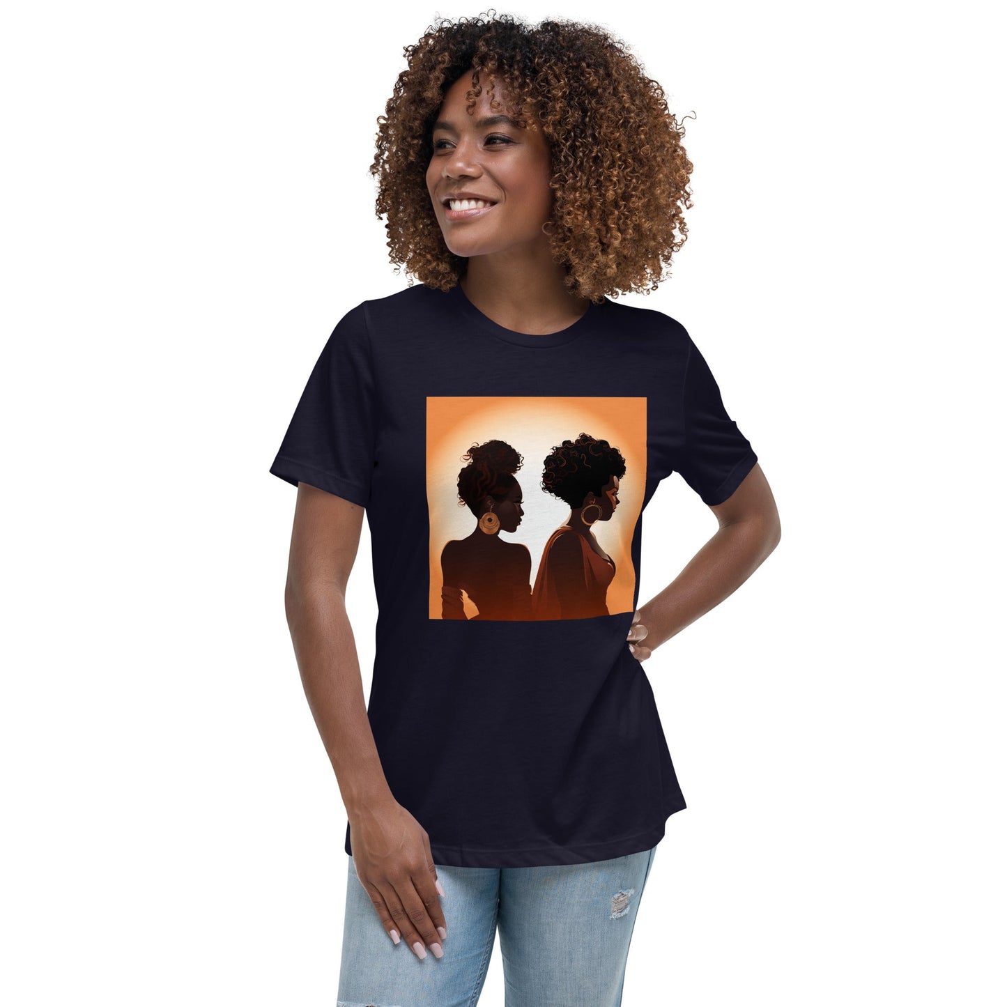 Women's Relaxed Silhouette Design T-Shirt