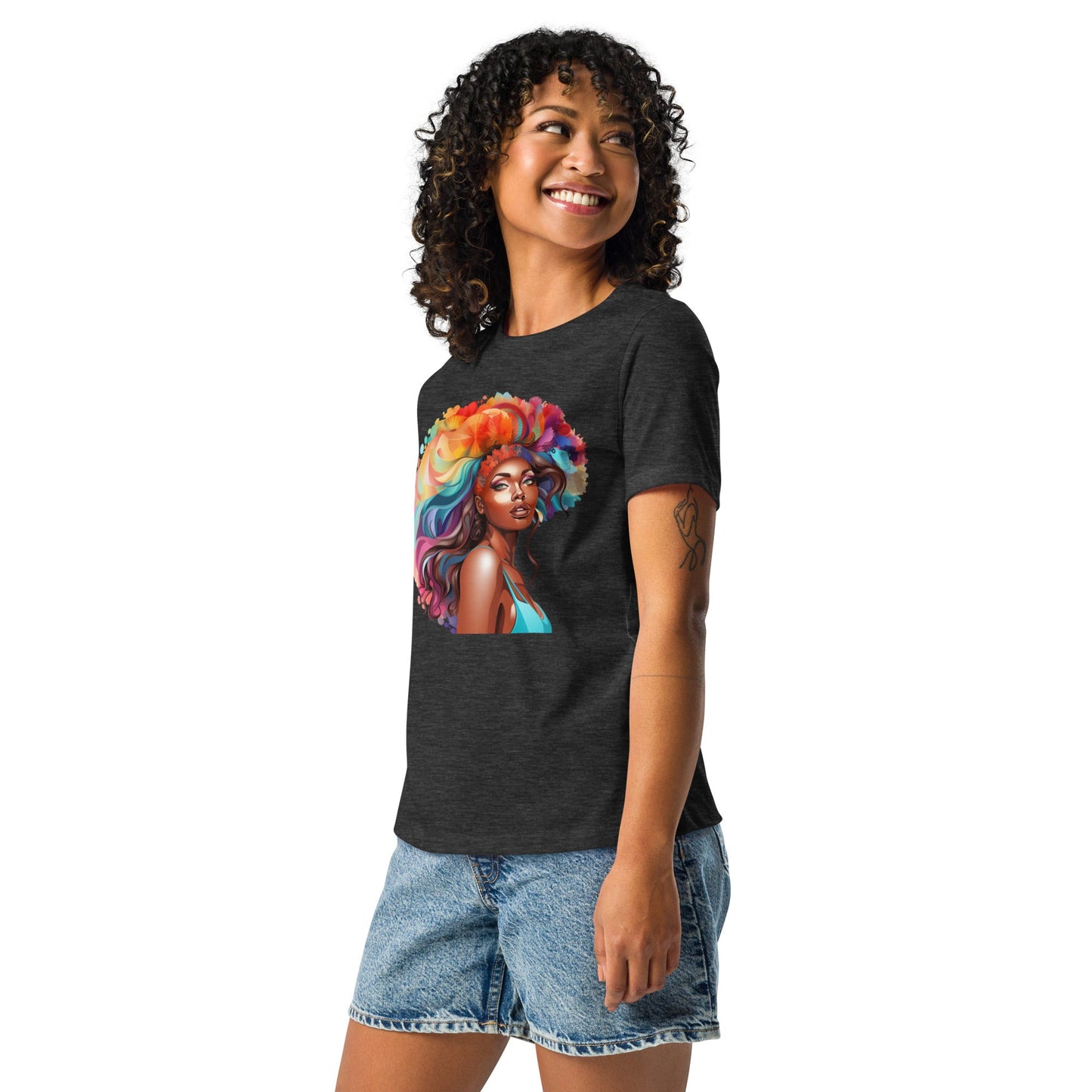 Women's Relaxed Kaleidoscope of Colors T-Shirt