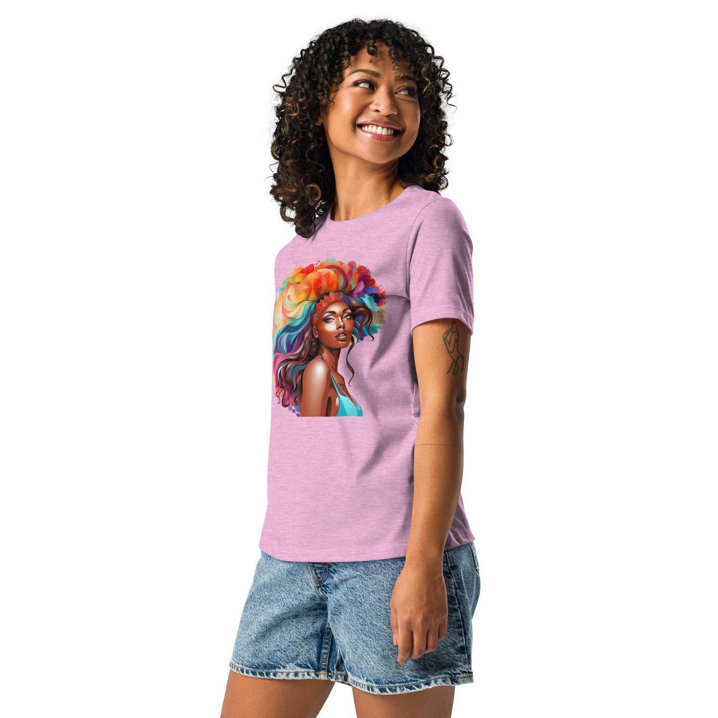 Women's Relaxed Kaleidoscope of Colors T-Shirt