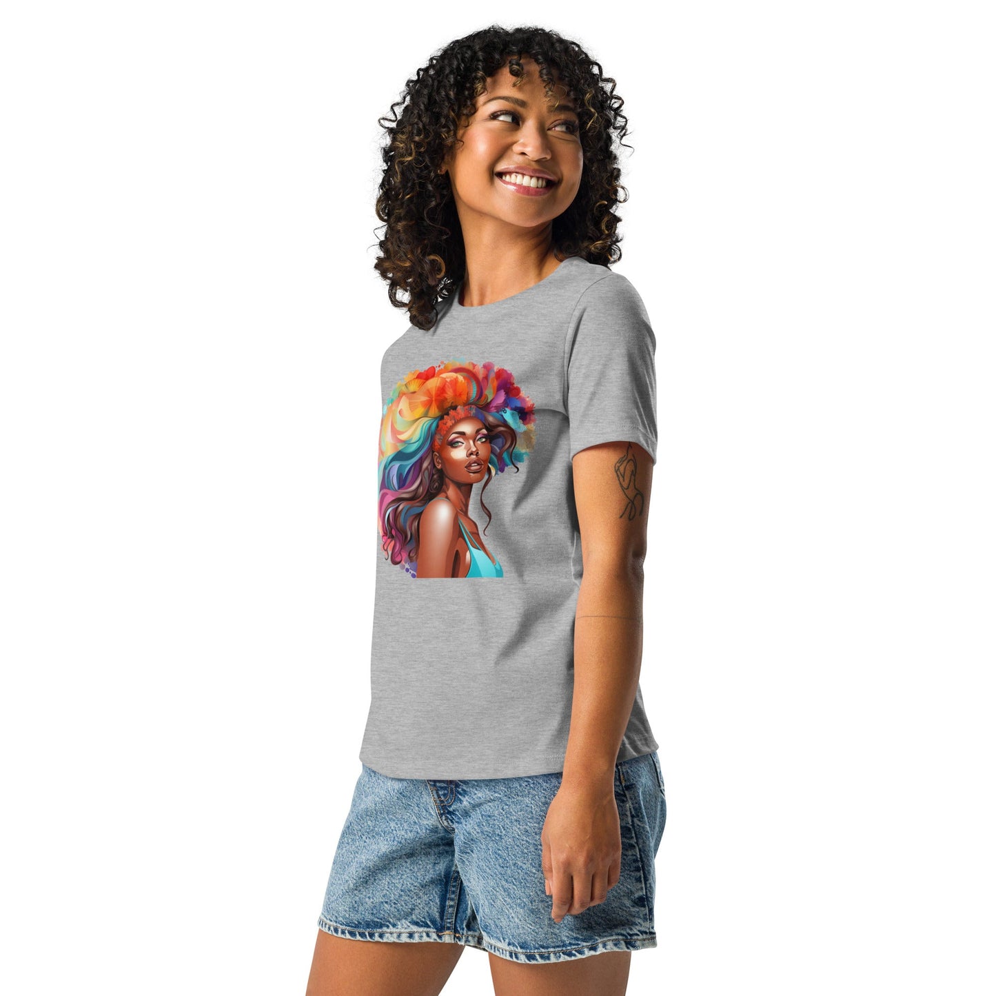 Women's Relaxed Kaleidoscope of Colors T-Shirt