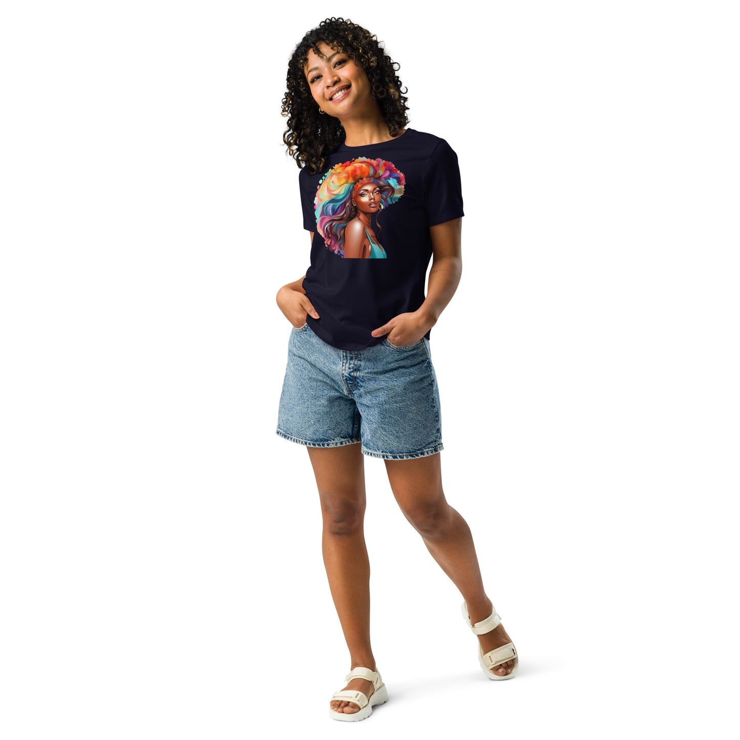 Women's Relaxed Kaleidoscope of Colors T-Shirt