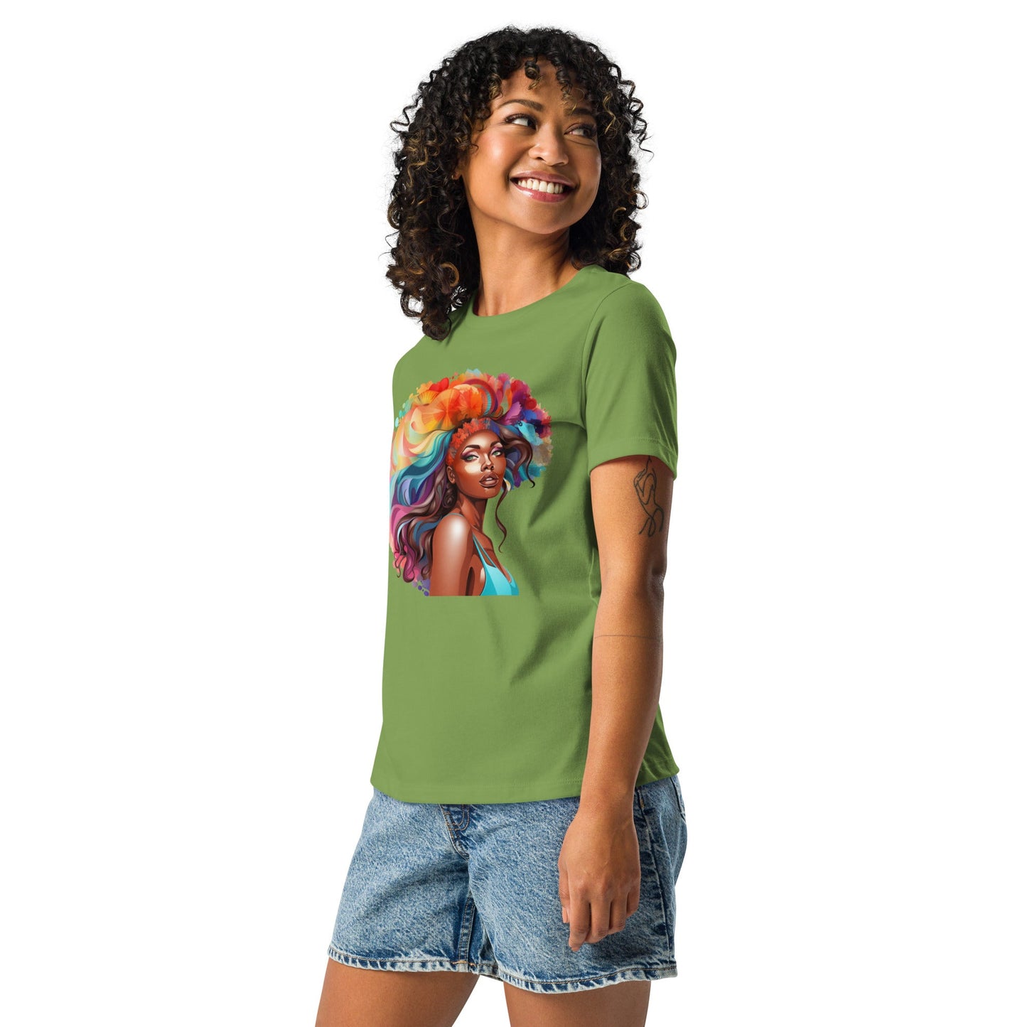 Women's Relaxed Kaleidoscope of Colors T-Shirt