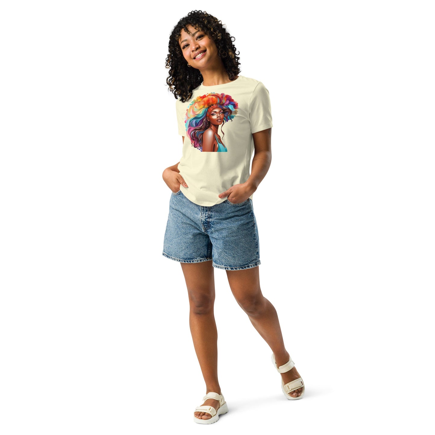 Women's Relaxed Kaleidoscope of Colors T-Shirt