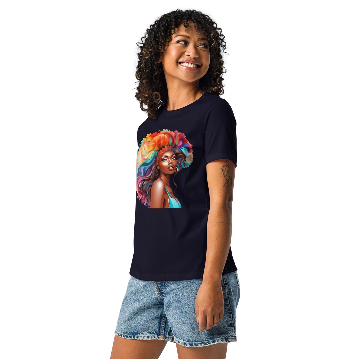 Women's Relaxed Kaleidoscope of Colors T-Shirt