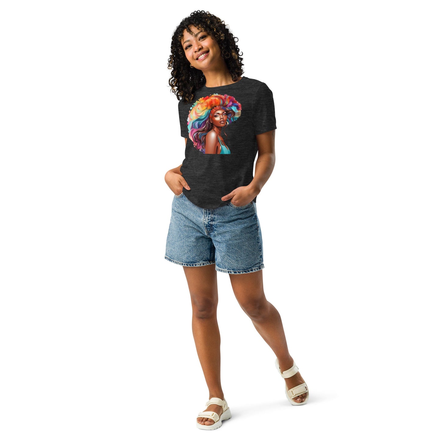 Women's Relaxed Kaleidoscope of Colors T-Shirt