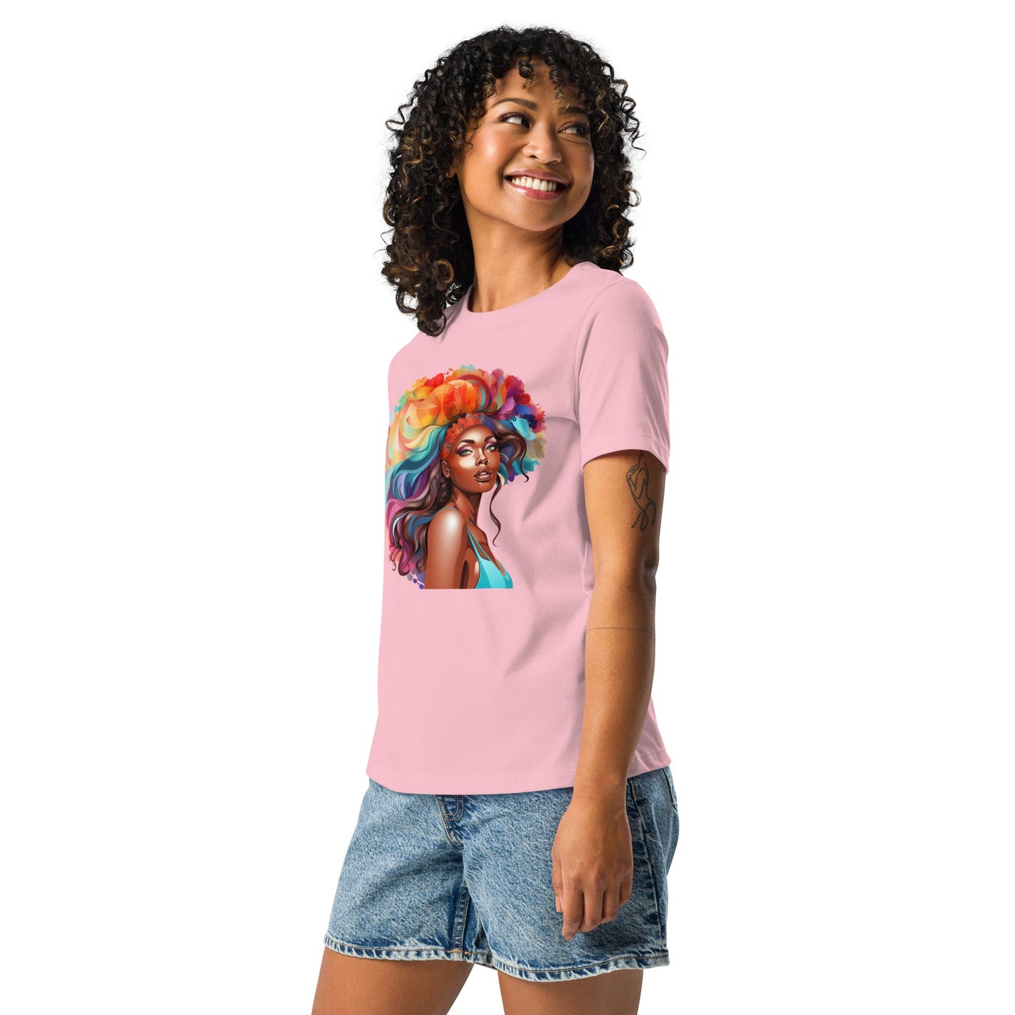 Women's Relaxed Kaleidoscope of Colors T-Shirt